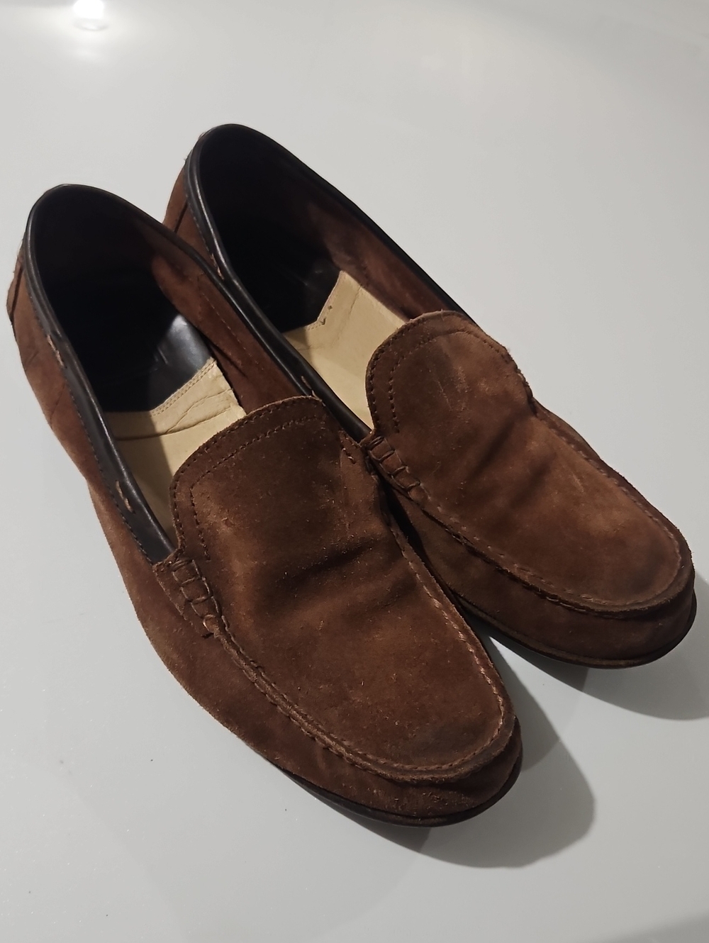 Frye Men's Brown Suede Leather Slip-On Loafers Sz 12